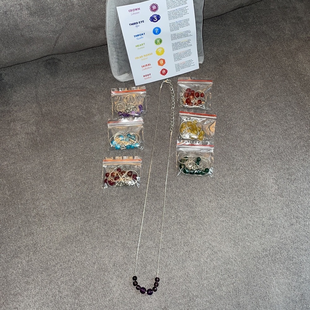 7 Chakra Necklaces. 22” length. - Picture 4 of 7